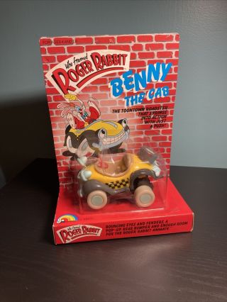 Who Framed Roger Rabbit Benny The Cab Push Action Unpunched “rare” 1987 S4 - 34