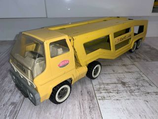 Vintage Tonka Mighty Car Transporter Large Scale Tonka Car Carrier No.  2850