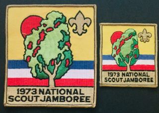 1973 National Scout Jamboree - Vintage Set Of 2 Bsa - Boy Scouts - Patches