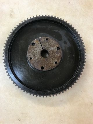 Antique Cast Iron Gear Wheel Lamp Base Industrial Old Steampunk Repurpose 8”