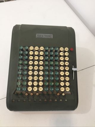 Vintage Antique Comptometer Felt & Tarrant Mfg Chicago Adding Machine