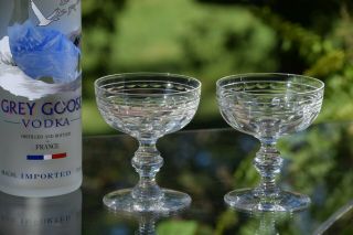 Vintage Crystal Etched Cocktail Glasses Set Of 5 Tiffin,  Crystal Champagne Glass