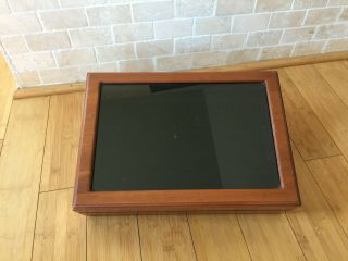 Vintage Wood And Glass Counter Display Case With Key