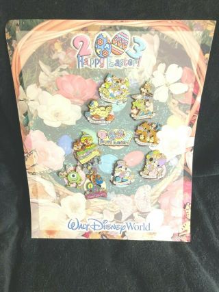 Wdw 2003 Happy Easter Pin Set 9 Pins