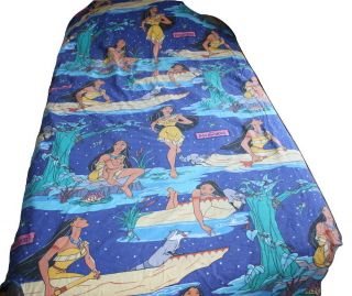 Vintage Disney CTI Pocahontas Meeko Flit Duvet Cover Fitted Sheet Fabric Twin 2