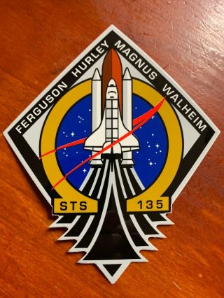 Nasa Sts - 135 Mission Sticker For The Space Shuttle Program Final Voyage