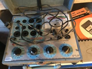 Vintage Dyna - Jet Model 606 Tube Tester In Case With Instructions 2