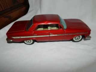 Vintage Impala Tin Friction Toy Car Made In Japan 11 " Inches Long.