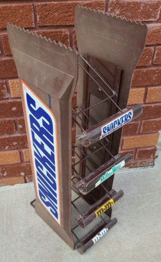 Large Vintage 1995 Snickers 4 Tier Candy Display Retail Counter Rack 27 "