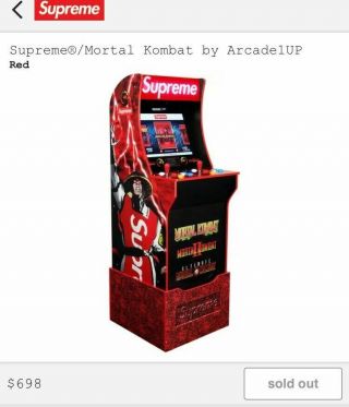 Supreme Arcade1up Mortal Kombat Arcade Machine Game Vintage In Hand