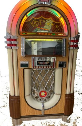 Vintage Rock - Ola Cd - 8 Bubbler Jukebox Machine (61 " X 33 1/2 " X 26 3/4 ")