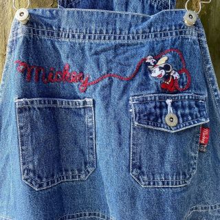 Disney Mickey Mouse Overalls Jerry Leigh Unlimited Woman Denim Bib Sz 16 1990 