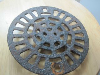 Vintage Cast Iron Heavy Floor Drain Cover And Roof Drain Cover Steam Punk