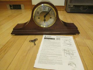 Vintage Howard Miller Western Germany Mantle Clock 2 Jewels 340 - 020a