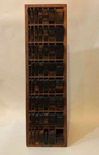 Vintage Hamilton Letterpress Printers Medium Furniture Cabinet With Furniture