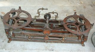 Antique 3k Cast Iron Apothecary Balancing Scale With 2 Pans