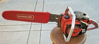 Vintage Homelite Xl Automatic Chainsaw W/20 " Bar Parts