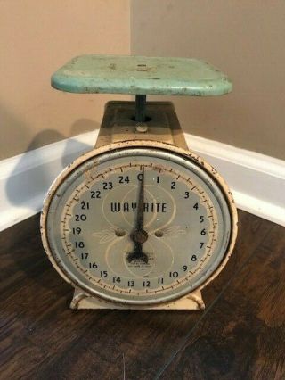 Vintage Way Rite Hanson Scale Co.  Household Scale Up To 25 Lb.