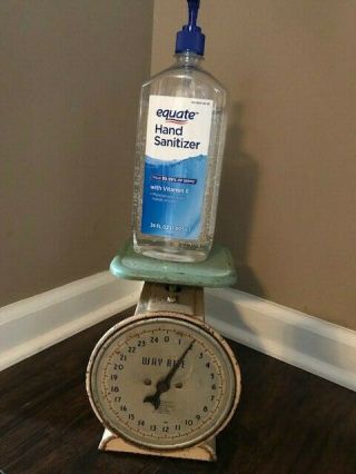 VINTAGE WAY RITE HANSON SCALE CO.  HOUSEHOLD SCALE UP TO 25 LB. 3
