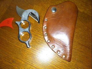 Wk Vintage Wyoming Hunting Knife,  Gutting,  Skinning. ,  Leather Sheath