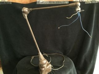 Vintage Industrial Articulating Adjustable,  Bench Lamp Light Steampunk Part