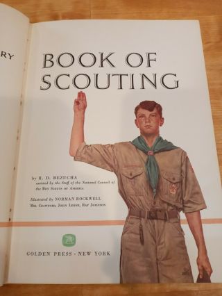 Vintage NORMAN ROCKWELL 1959 The Golden Book Of Scouting Boy Scouts of America 2