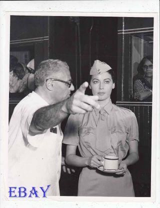 George Cukor Directs Ava Gardner Vintage Photo Bhowani Junction Candid On Set