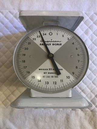 Vintage White American Family Scale Kitchen Scale