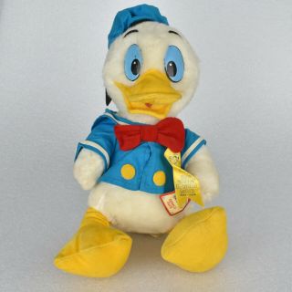 Vtg Walt Disney Donald Duck Stuffed Plush W/ Tags 1984 California Stuffed Toys