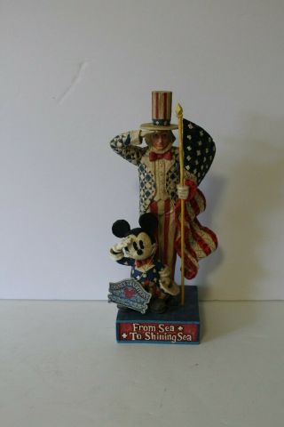 Walt Disney Showcase Jim Shore From Sea To Shining Sea Uncle Sam Mickey 4004152