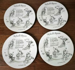 Disney Sketchbook Minnie Mouse Dinner Plates - Set Of 4