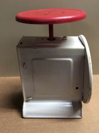 Vintage WAY - RITE HOUSEHOLD KITCHEN SCALE 25 Capacity RED/WHITE USA 2