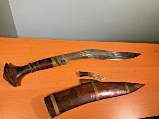 Ghurka Sword Nepal - Vintage - Unique Long Shape - Wooden Handle