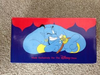 Disney Store 1992 Aladdin Genie Pop Up Watch Display Box & Genie Lamp