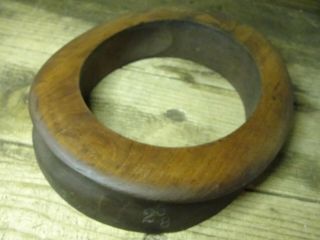 Antique Millinery Wood Hat Block Mold Form Brim Part Size 7 1/4