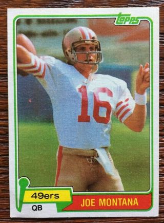 Joe Montana 1981 Topps Rookie Football Card - - Vintage