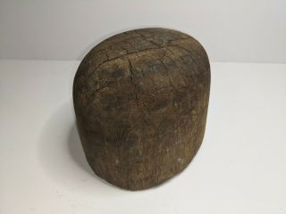 Antique Wooden Hat Form Block Mold Millinery Marked Jb 86,  6 7/8,  5 1/2