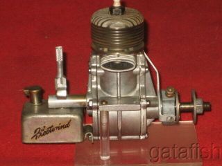 Vintage 46 Hoof Products Fleetwind 60 Gas Ignition Model Airplane Engine Wtank