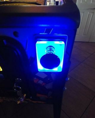 Blue Lighted Shooter Rod Plate Cover The Twilight Zone Pinball Machine Led Mod