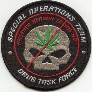 Dea Special Ops Drug Task Force Marijuana Washington Dc Colorful Police Patch