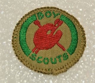 Red Palette Boy Scout Artist Proficiency Award Badge Black Back Troop Small