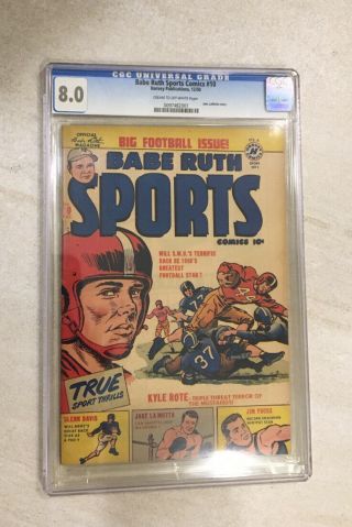 Babe Ruth Sports Comics 10 Cgc 8 Vintage 1950 Harvey Publications