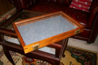 Vintage Wood And Glass Counter Display Case.  Jewelry.  Knives