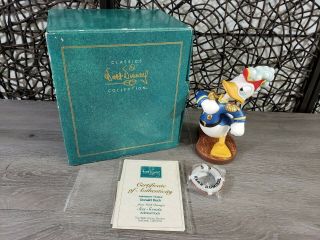 Disney Wdcc 1994 Donald Duck Sea Scouts Admiral Duck With Life Ring Box &