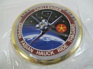 Nasa Space Shuttle Expedition Buttons 3 " Sts - 7 Challenger 81 Fabian