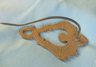 Victorian Cast Iron Wall Hanging 5” Hook Receipt Holder Old Jewelry Store Stock