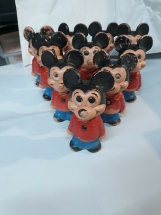 Mickey Mouse Bowling Pins Hanna Barbera Hong Kong Vintage 1970 