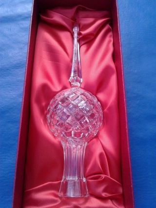Vintage Waterford Crystal Clear Christmas Tree Topper 10 "