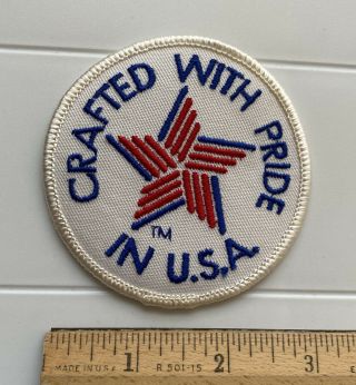 Made Crafted With Pride In The Usa America Round Embroidered Patch Badge