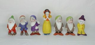 1930s /40s Walt Disney Snow White And The Seven Dwarfs Bisque Japan - Incomplete
